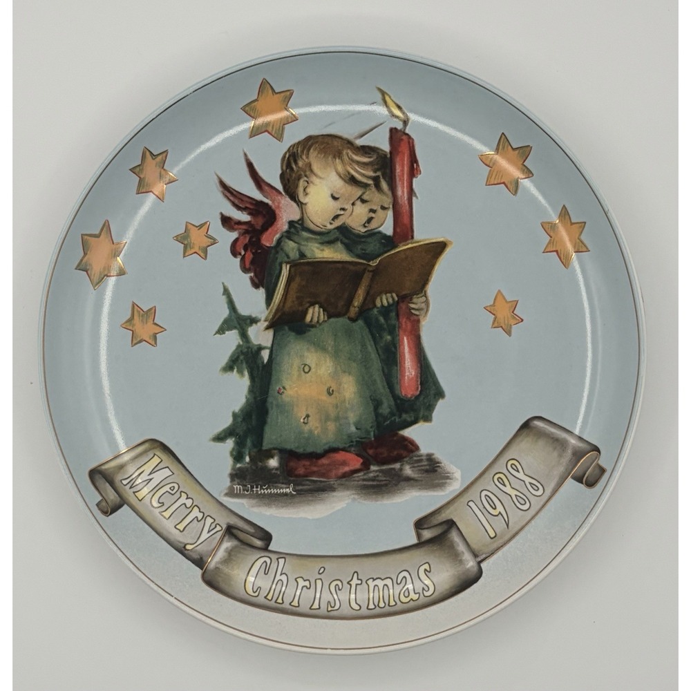 "ANGEL DUET" M.J.HUMMEL MERRY CHRISTMAS 1988 PLATE #2 OF 4  EXCELLENT CONDITION